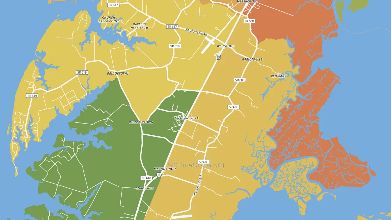 Birdsnest, VA Map of Vandalism Rates