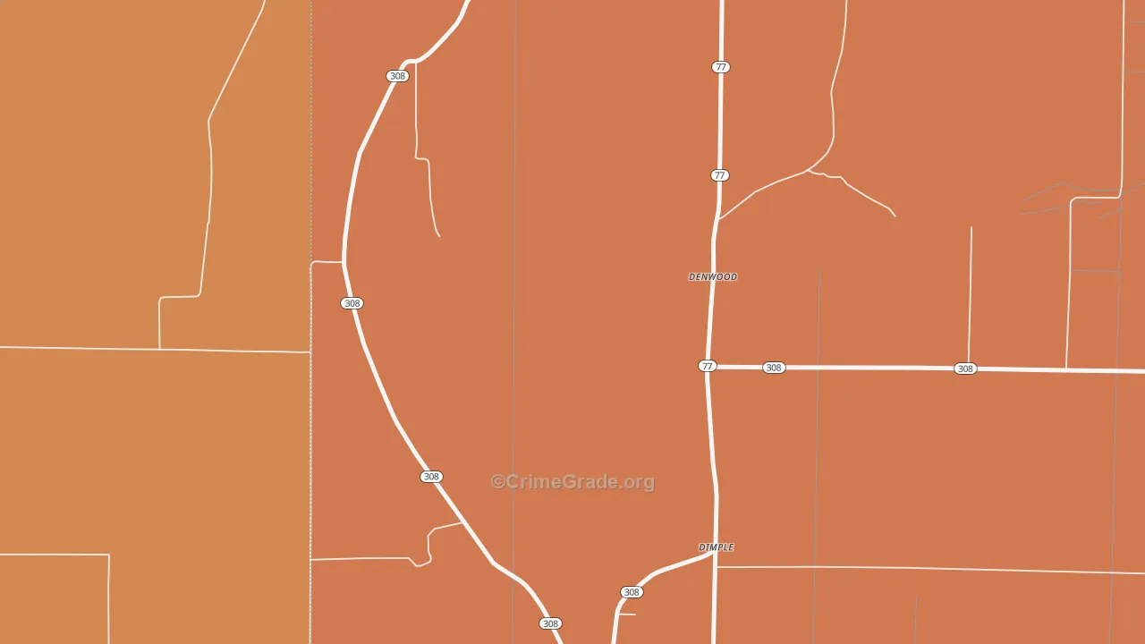 Birdsong, AR Map of Vandalism Rates