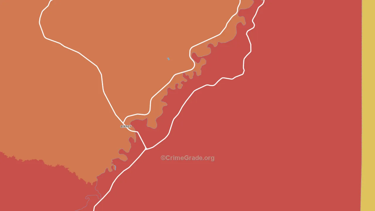 Birney Day School, MT Map of Vandalism Rates