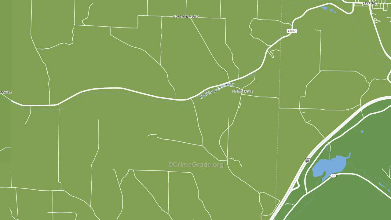 Bishopville, NY Map of Vandalism Rates