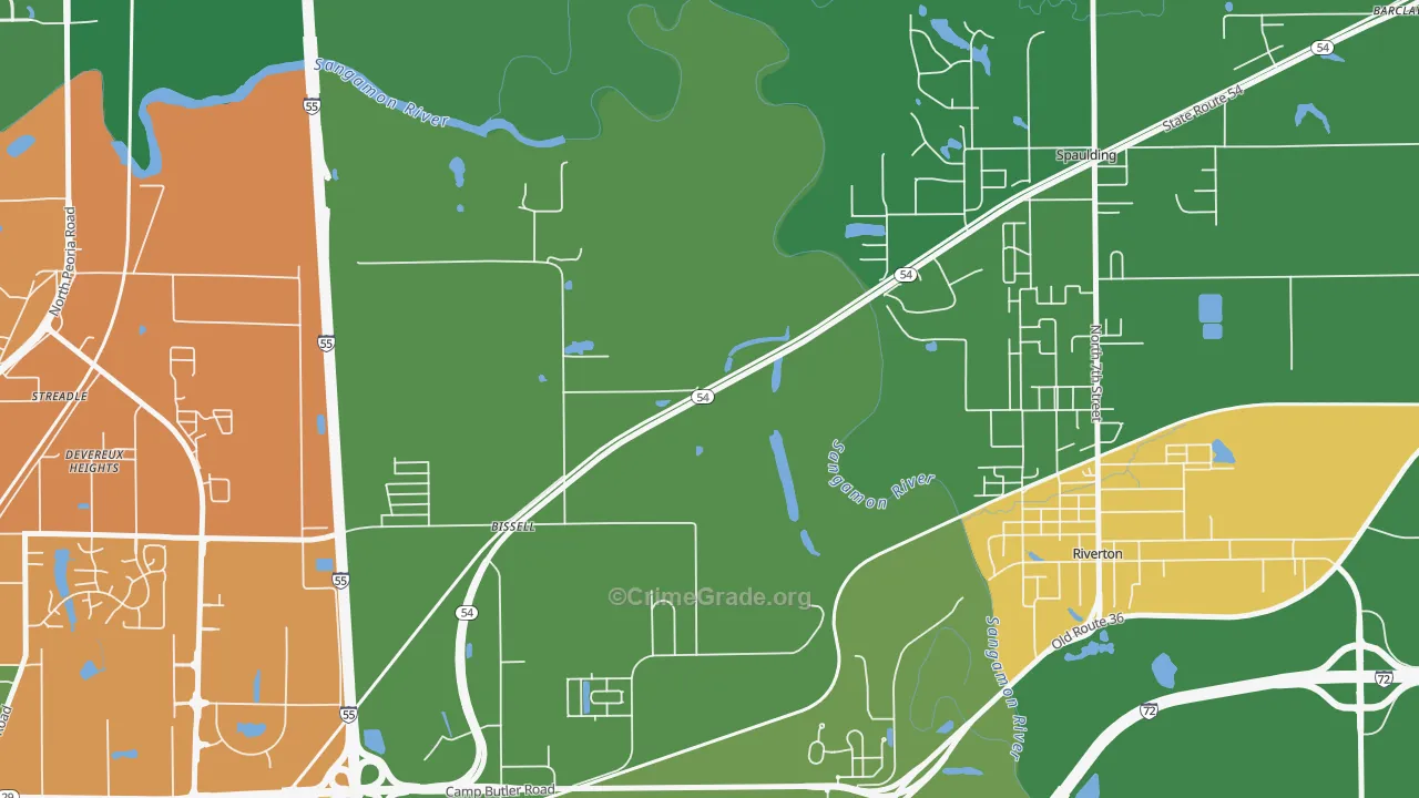 Bissell, IL Map of Vandalism Rates