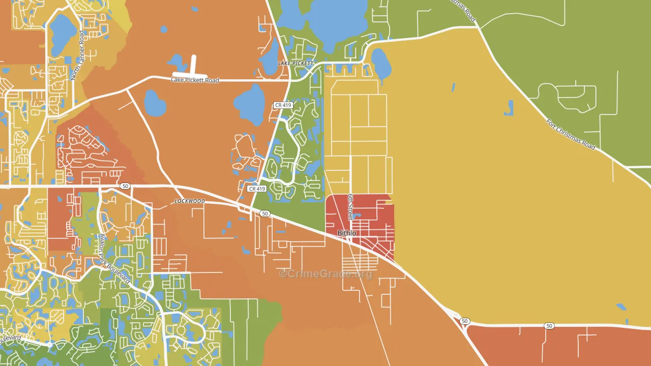 Bithlo, FL Map of Vandalism Rates