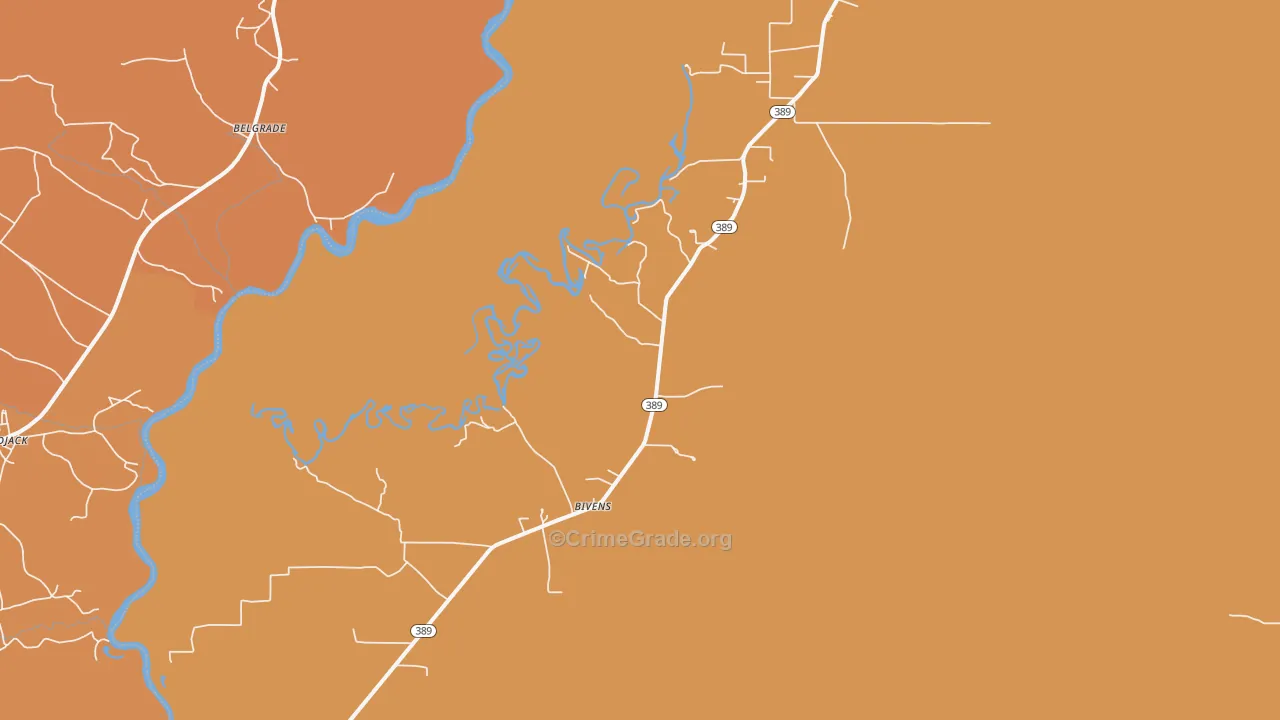 Bivens, LA Map of Vandalism Rates
