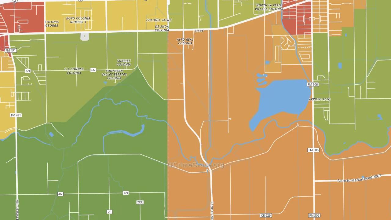 Bixby, TX Map of Vandalism Rates