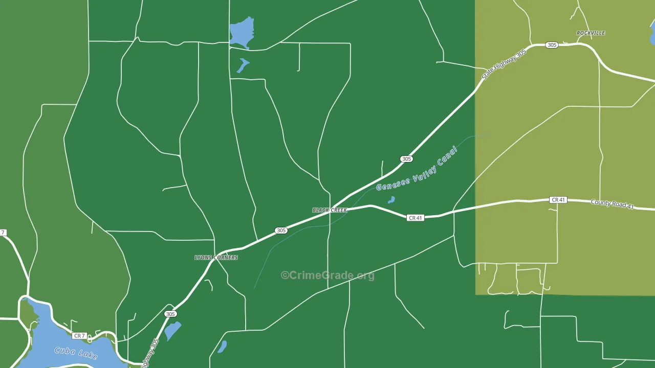 Black Creek, NY Map of Vandalism Rates