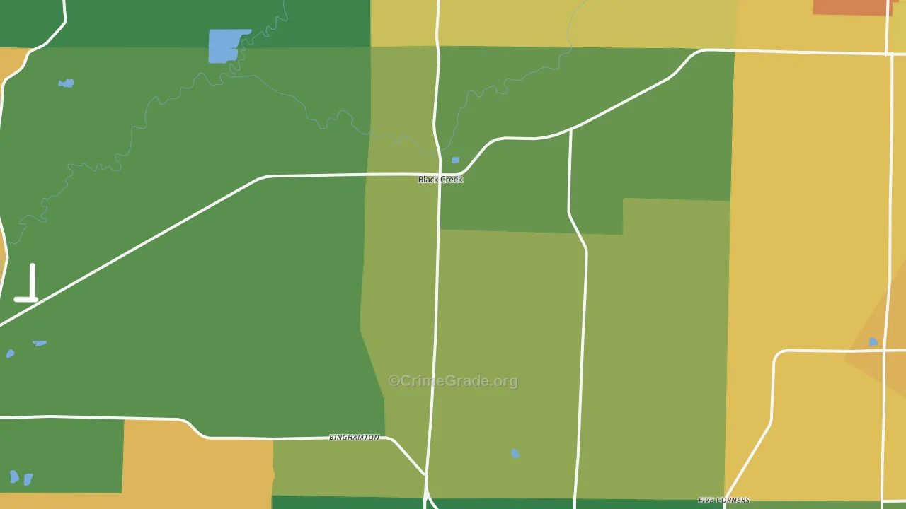 Black Creek, WI Map of Vandalism Rates