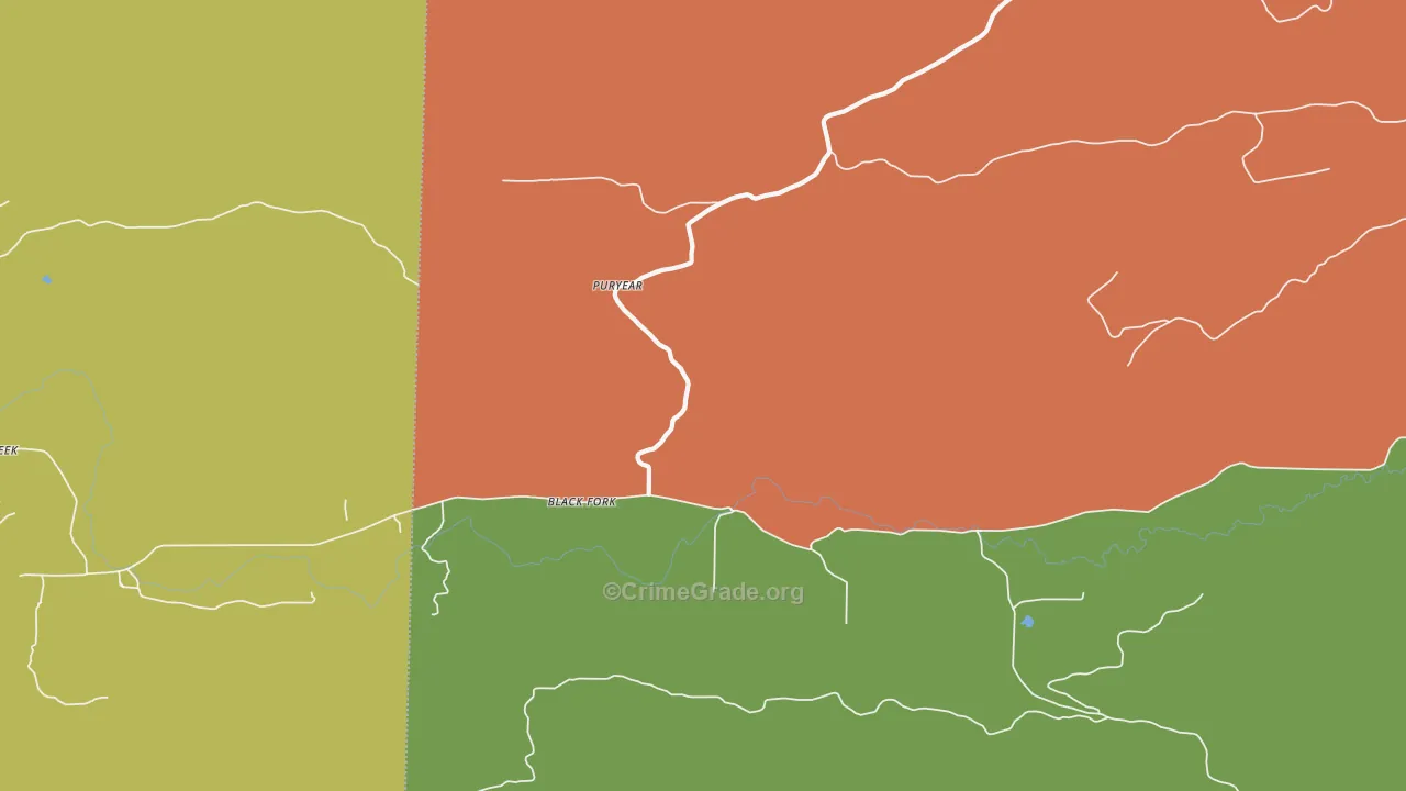 Black Fork, AR Map of Vandalism Rates