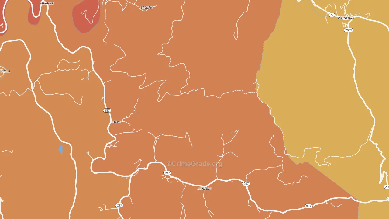 Black Snake, KY Map of Vandalism Rates
