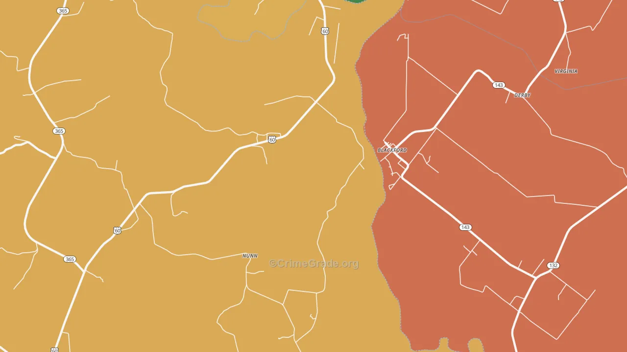 Blackford, KY Map of Vandalism Rates