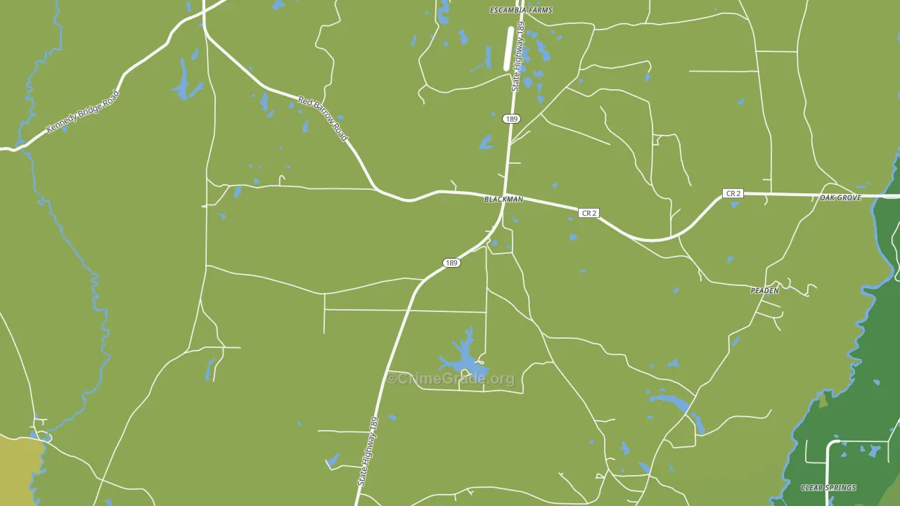 Blackman, FL Map of Vandalism Rates