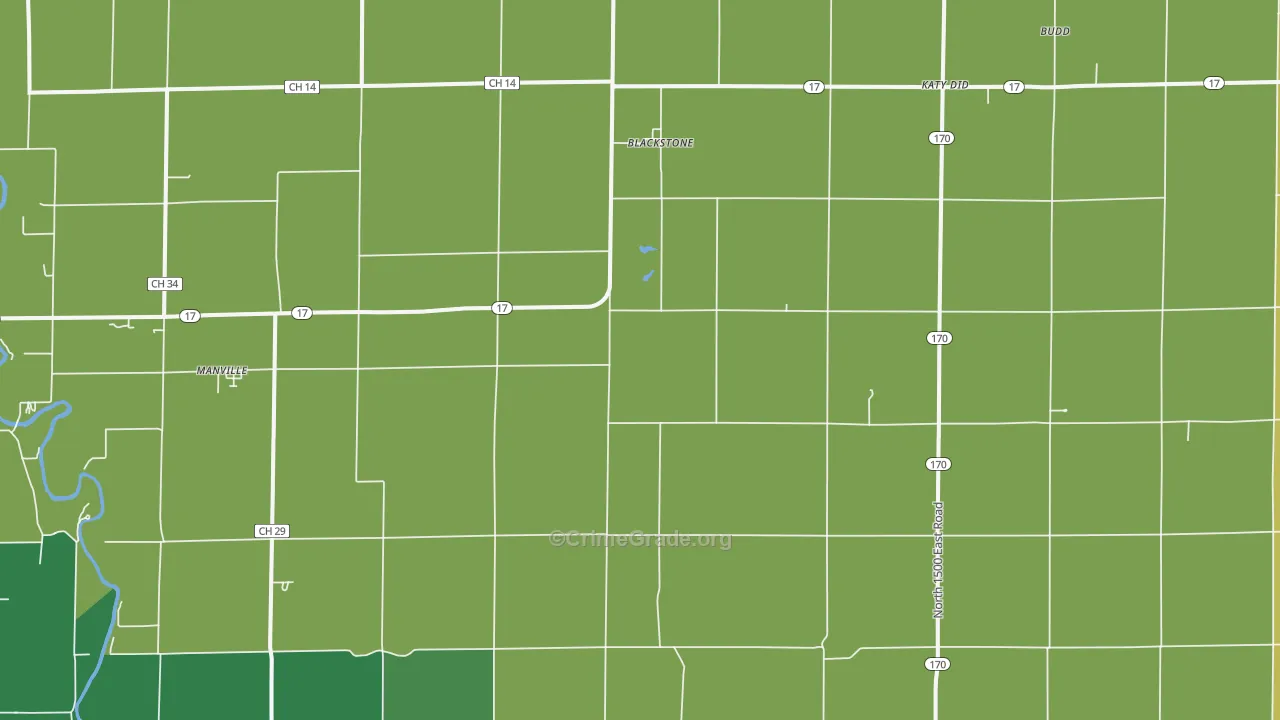 Blackstone, IL Map of Vandalism Rates