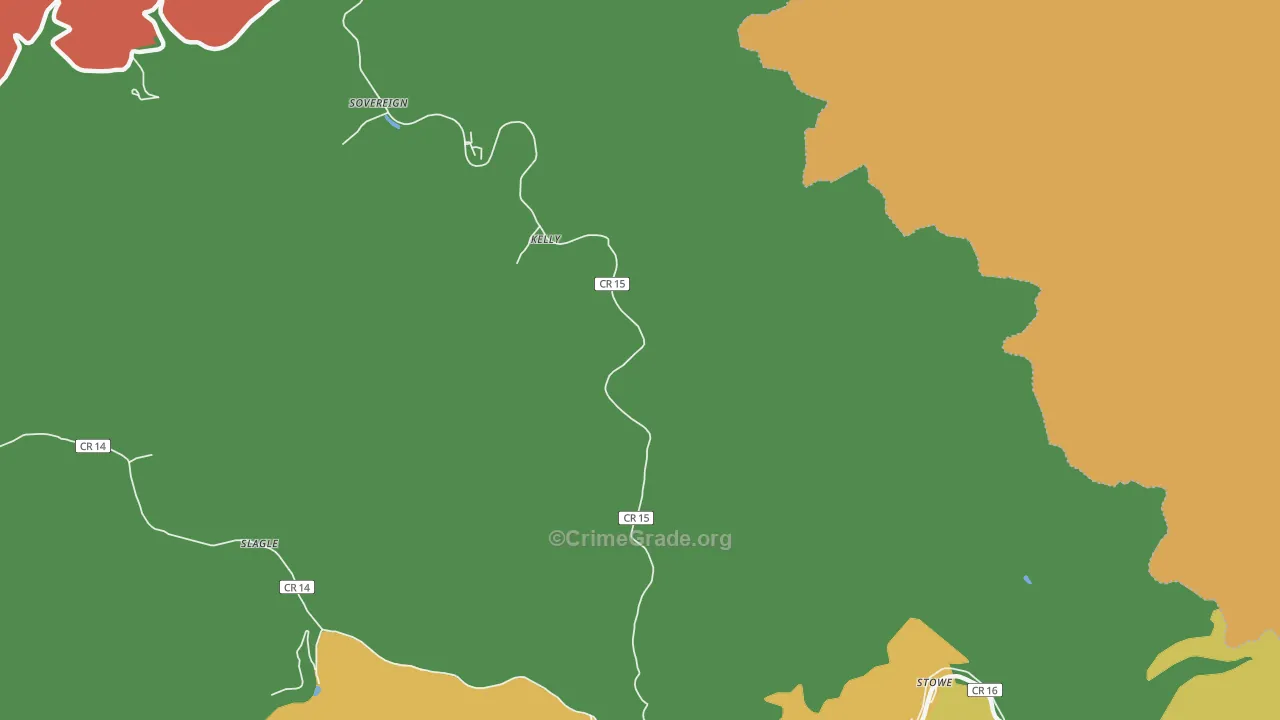 Blair, WV Map of Vandalism Rates