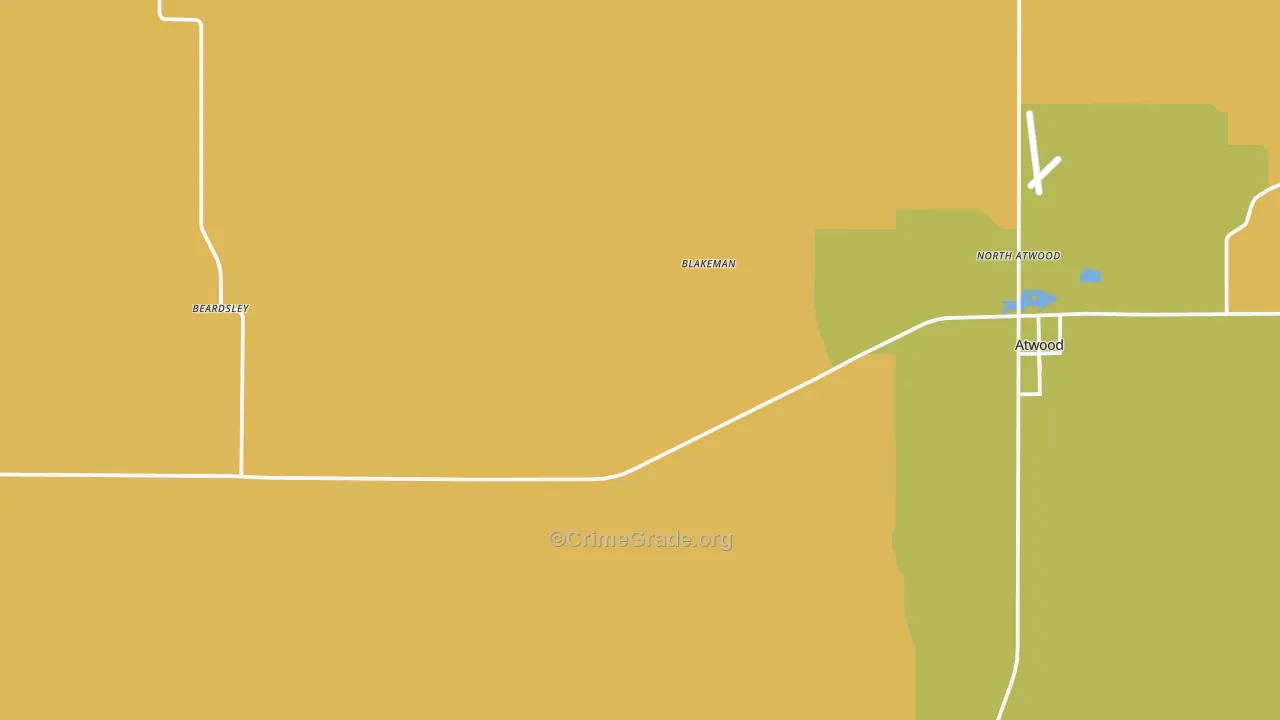 Blakeman, KS Map of Vandalism Rates
