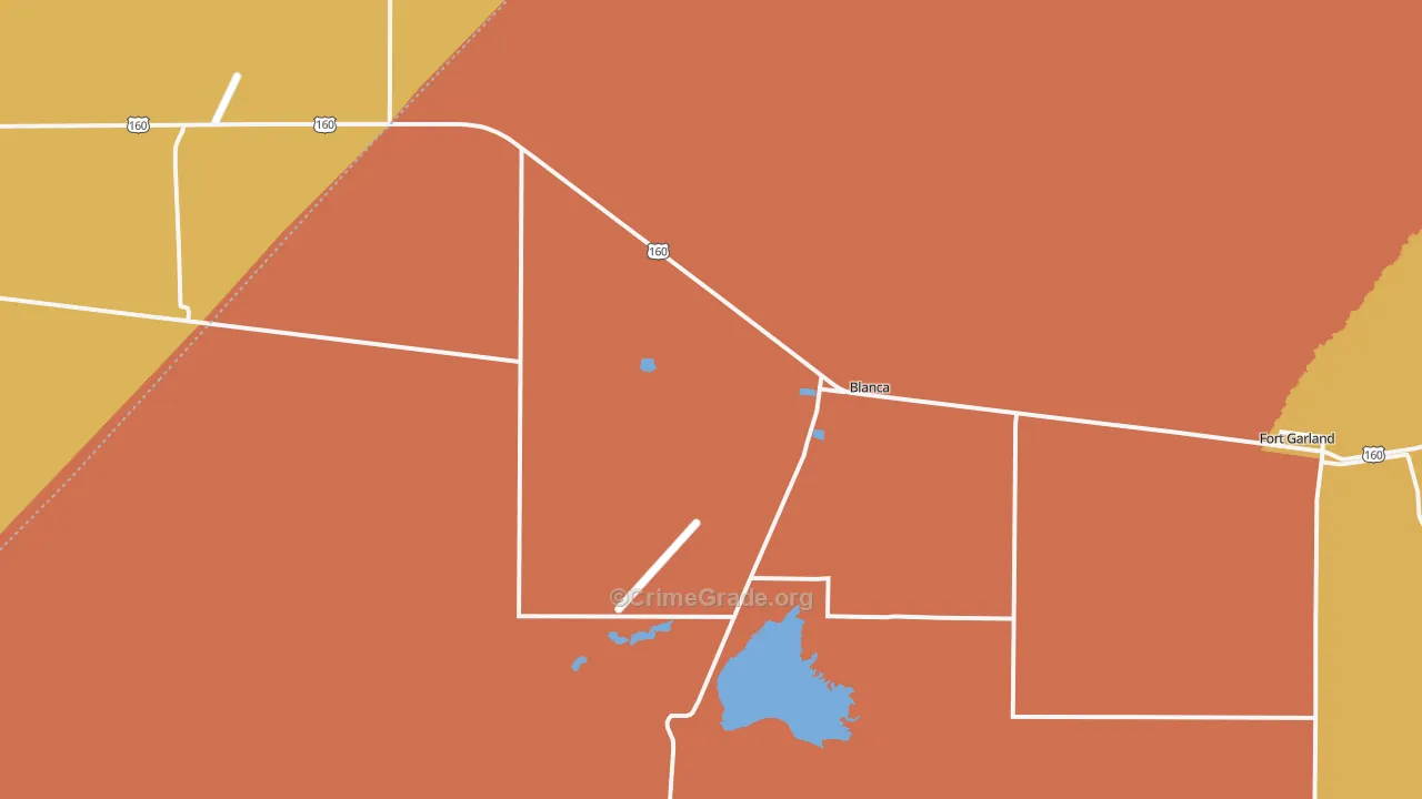 Blanca, CO Map of Vandalism Rates