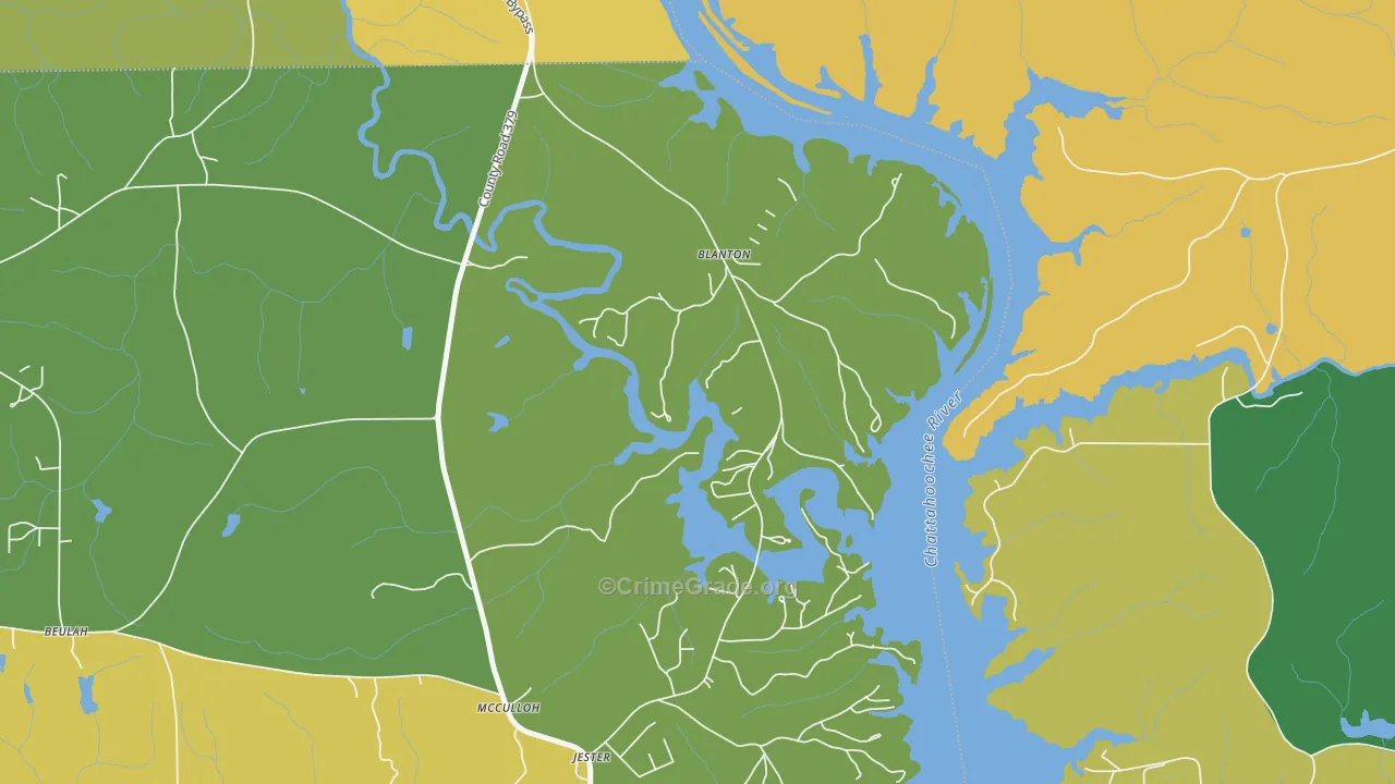 Blanton, AL Map of Vandalism Rates