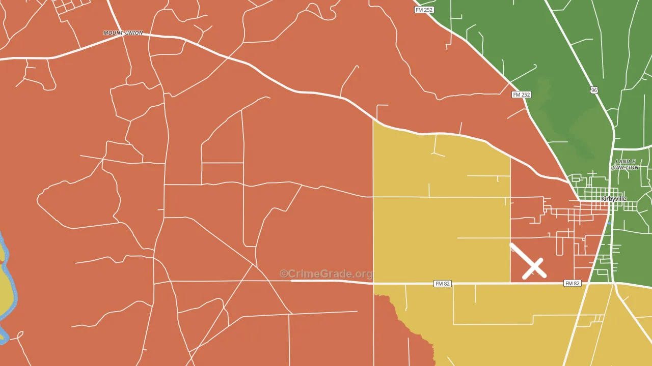 Bleakwood, TX Map of Vandalism Rates