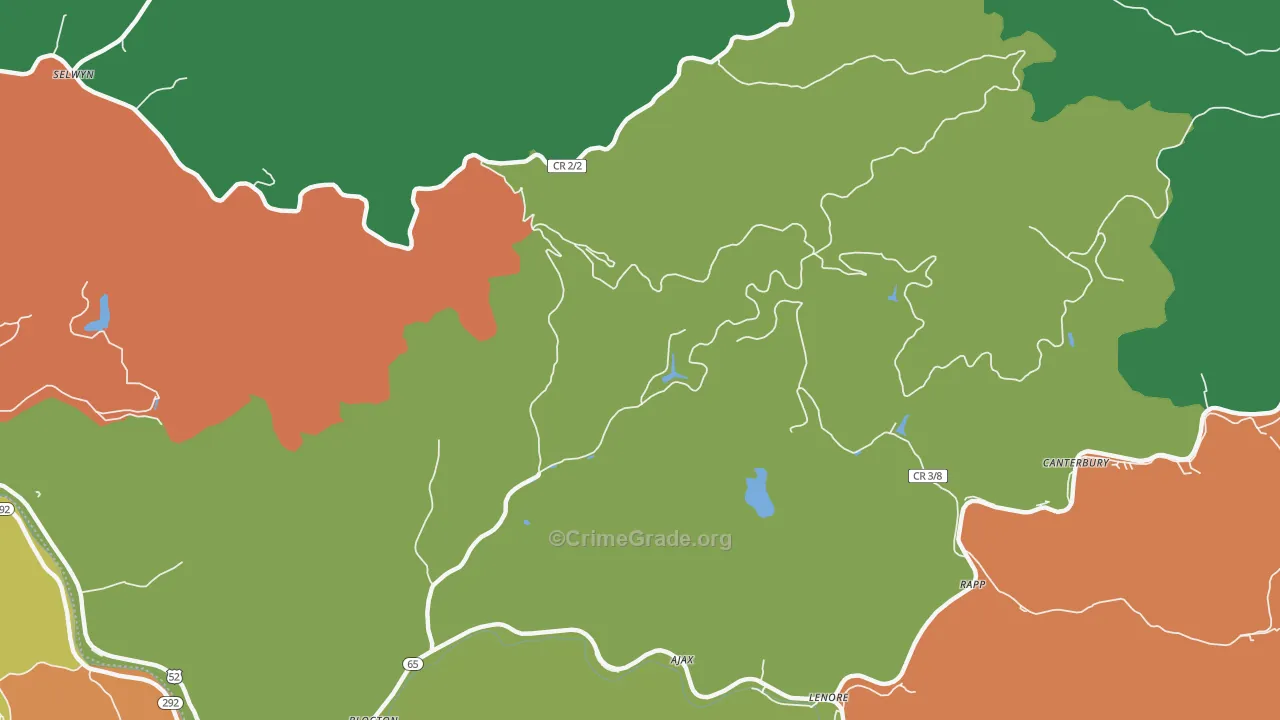 Blocton, WV Map of Vandalism Rates