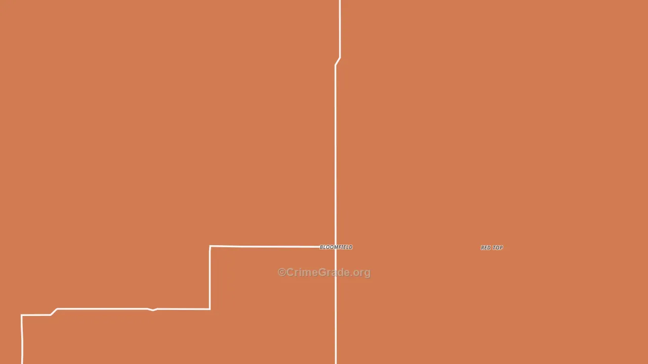Bloomfield, MT Map of Vandalism Rates