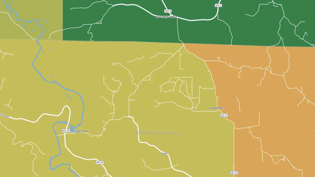Blooming Rose, MO Map of Vandalism Rates