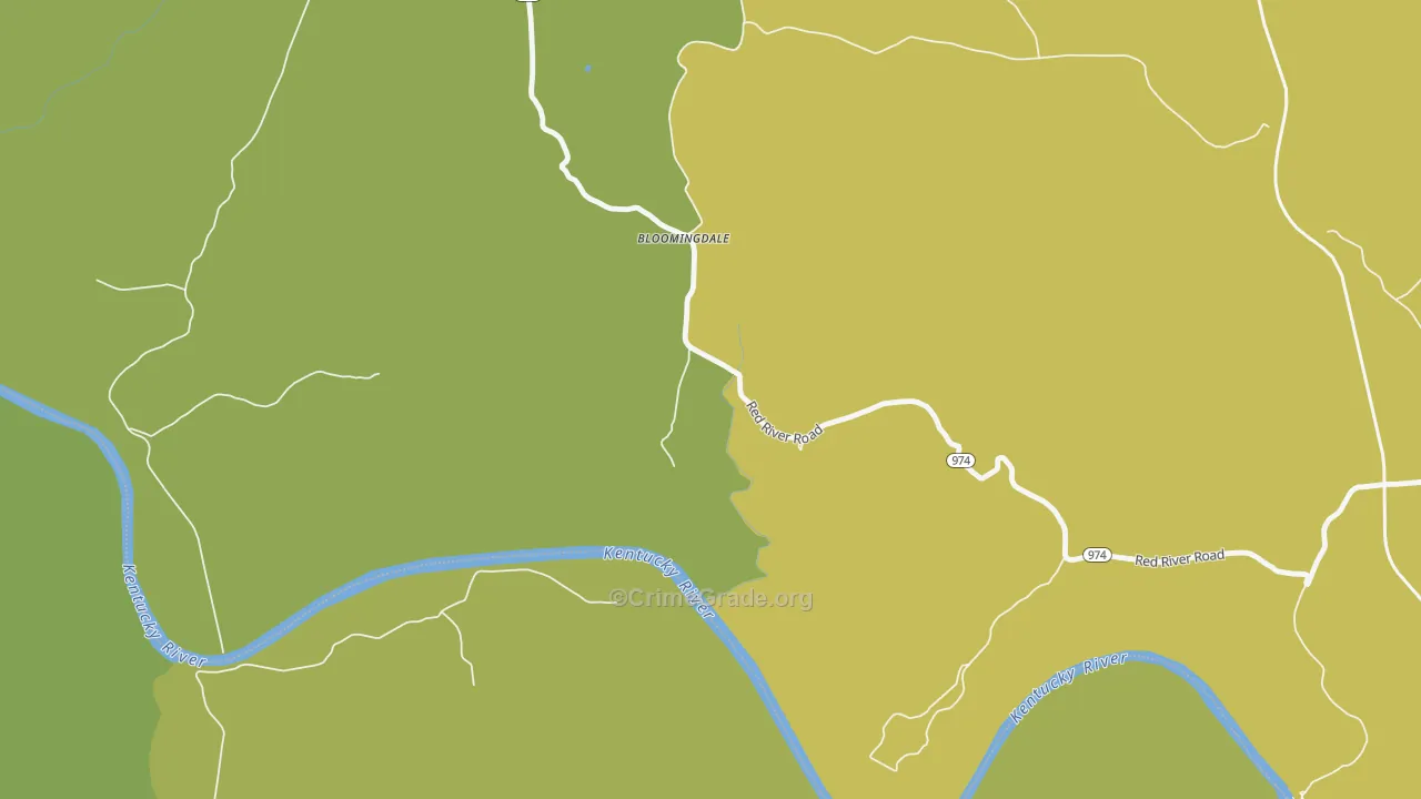 Bloomingdale, KY Map of Vandalism Rates