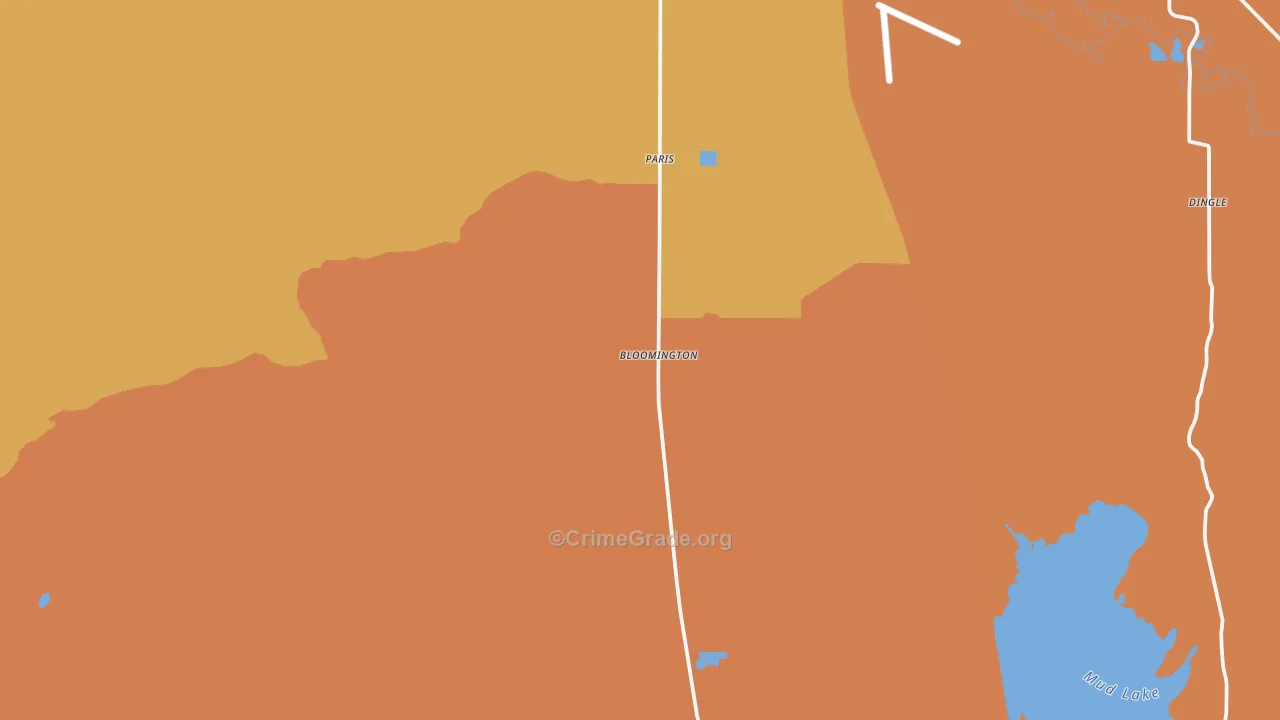 Bloomington, ID Map of Vandalism Rates