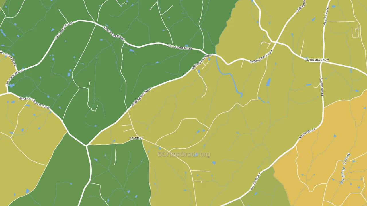 Bloomington, NC Map of Vandalism Rates