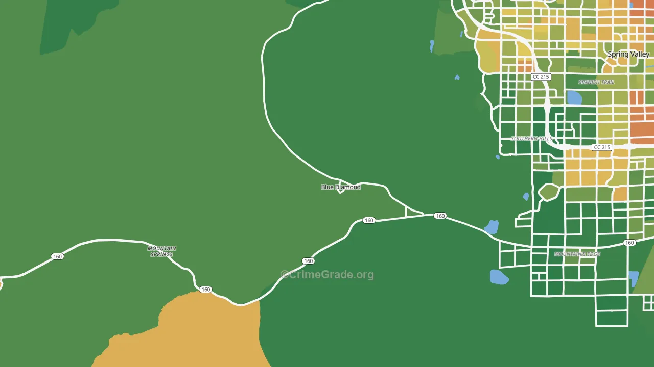Blue Diamond, NV Map of Vandalism Rates