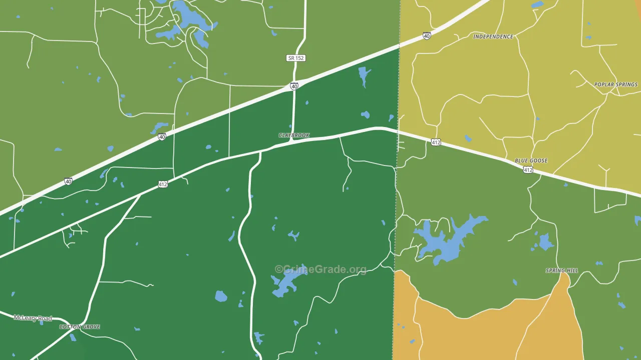 Blue Goose, TN Map of Vandalism Rates