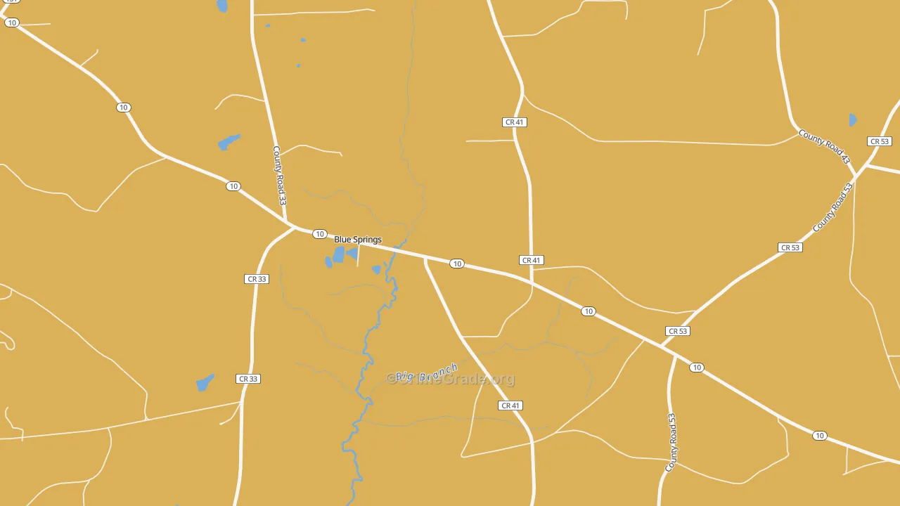 Blue Springs, AL Map of Vandalism Rates