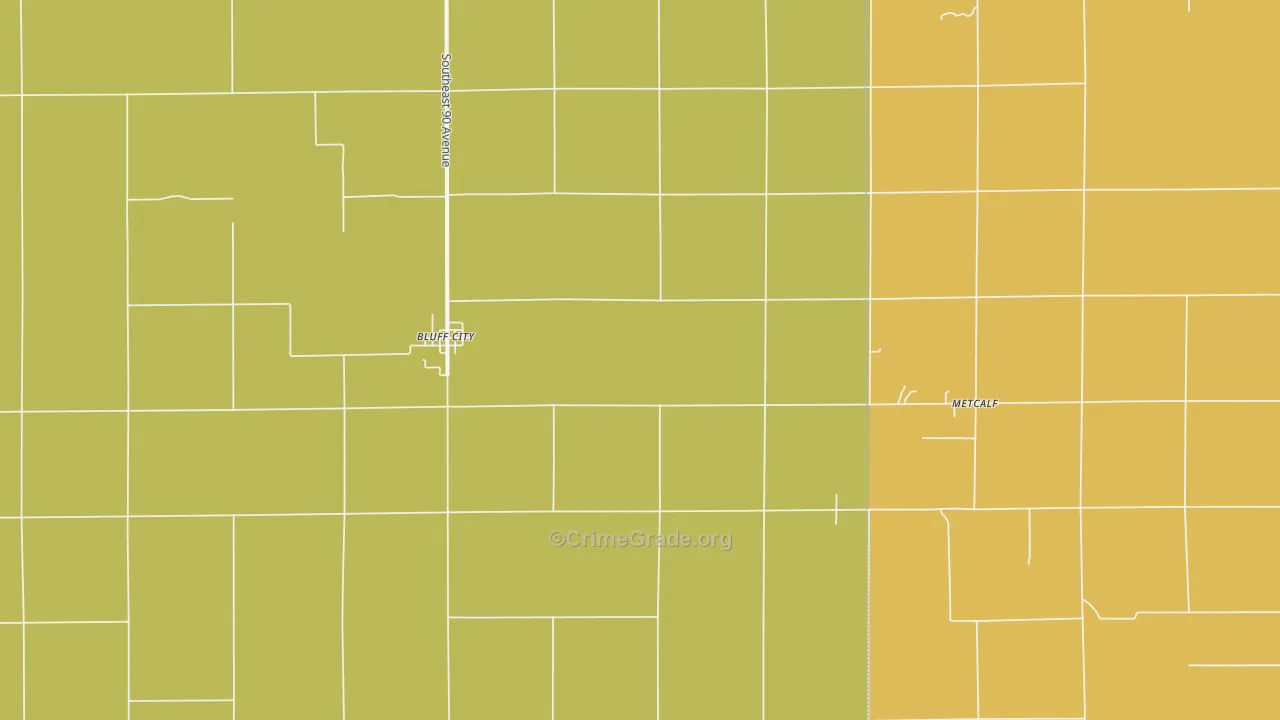Bluff City, KS Map of Vandalism Rates
