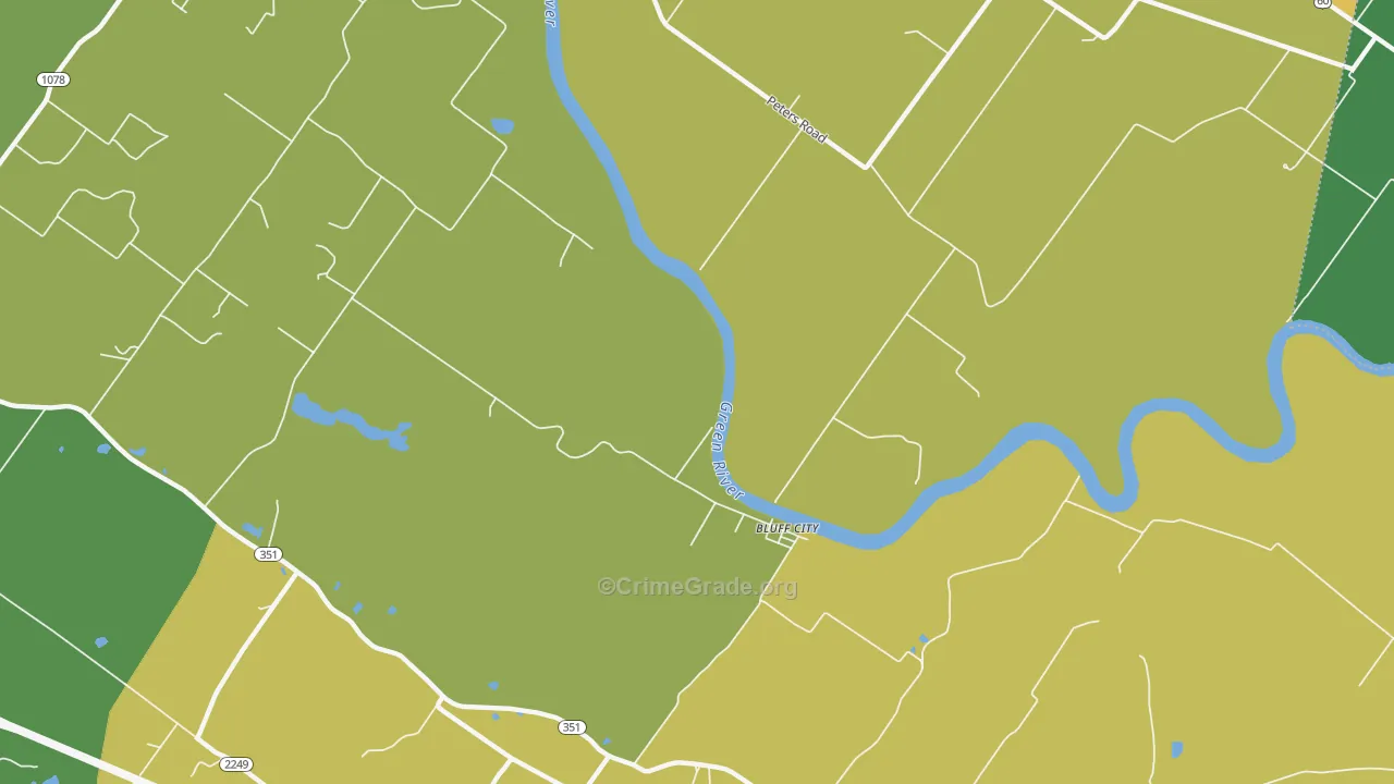 Bluff City, KY Map of Vandalism Rates
