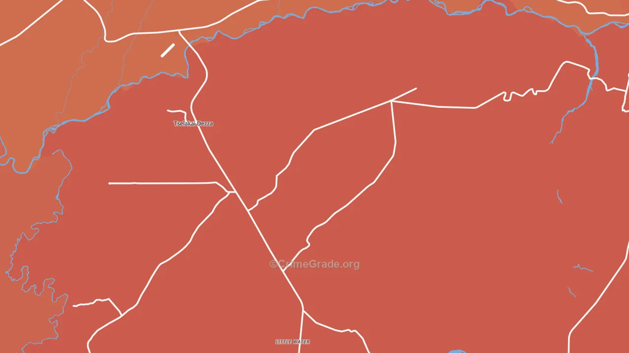 Bluff, UT Map of Vandalism Rates