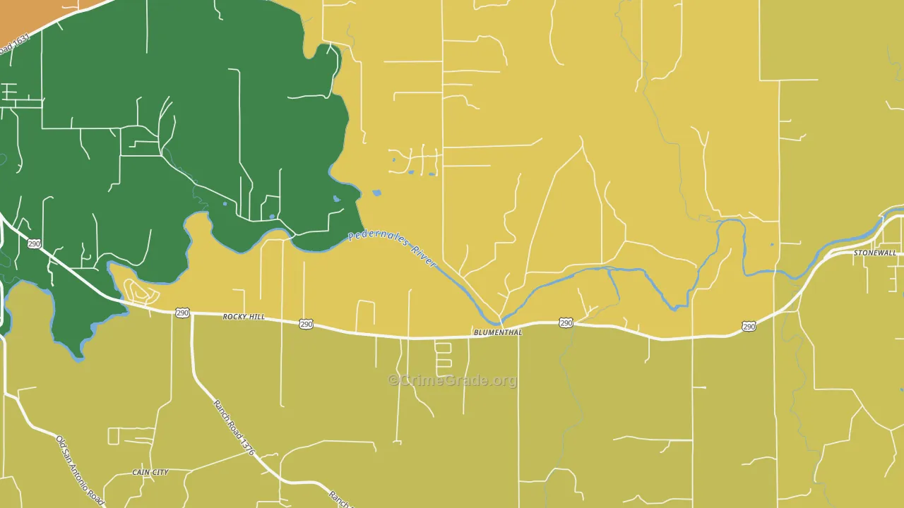 Blumenthal, TX Map of Vandalism Rates