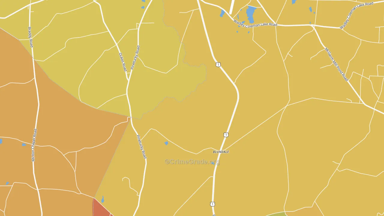 Blundale, GA Map of Vandalism Rates