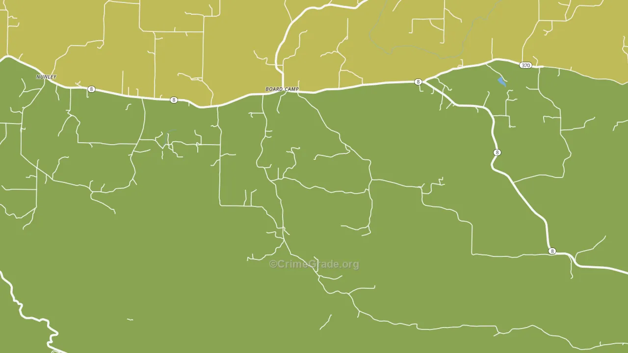 Board Camp, AR Map of Vandalism Rates