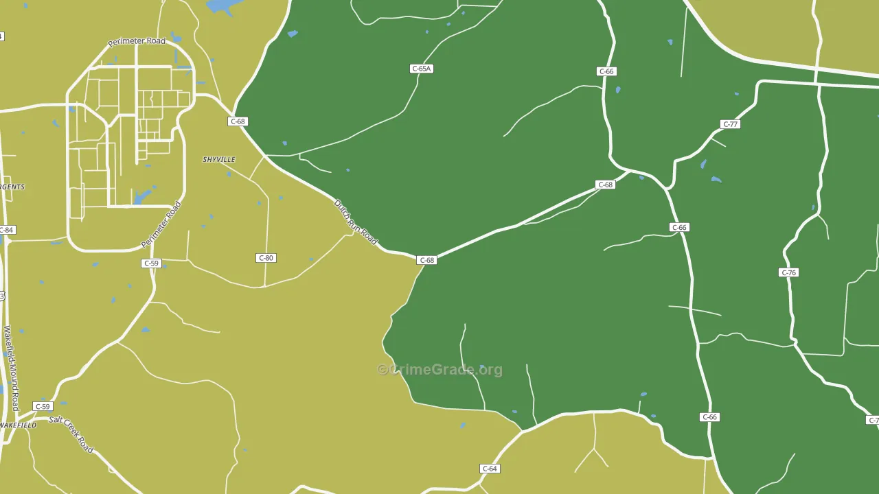 Bobo, OH Map of Vandalism Rates