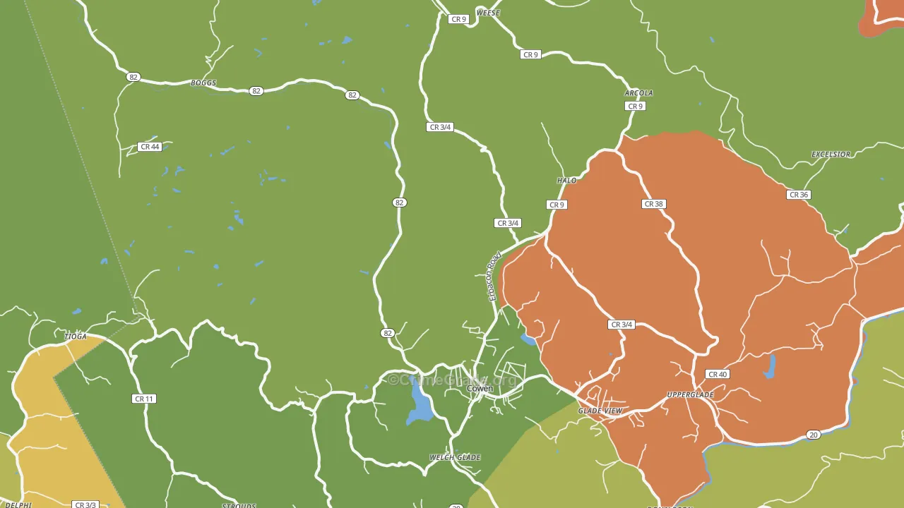 Boggs, WV Map of Vandalism Rates