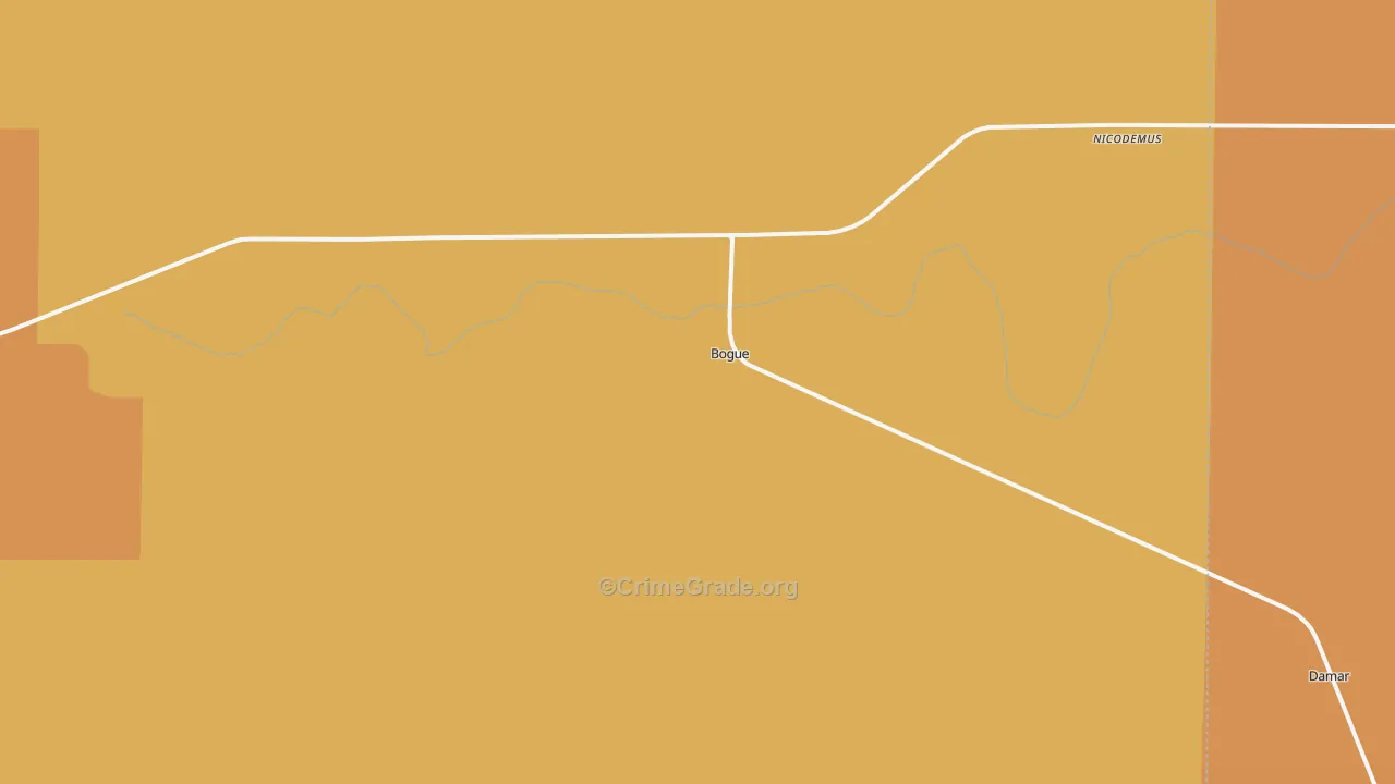 Bogue, KS Map of Vandalism Rates