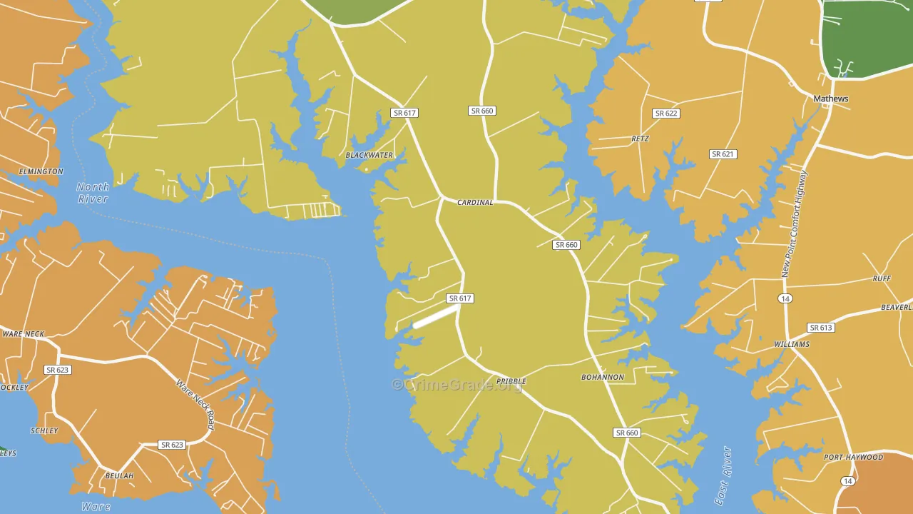 Bohannon, VA Map of Vandalism Rates