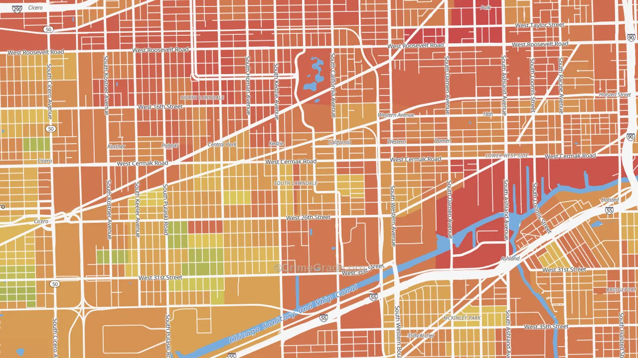Bohemian California, Chicago, IL Map of Vandalism Rates