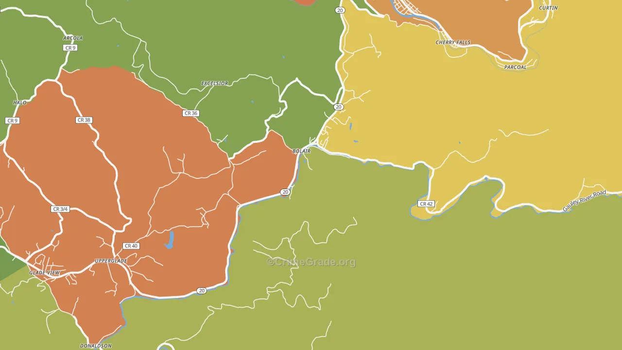 Bolair, WV Map of Vandalism Rates