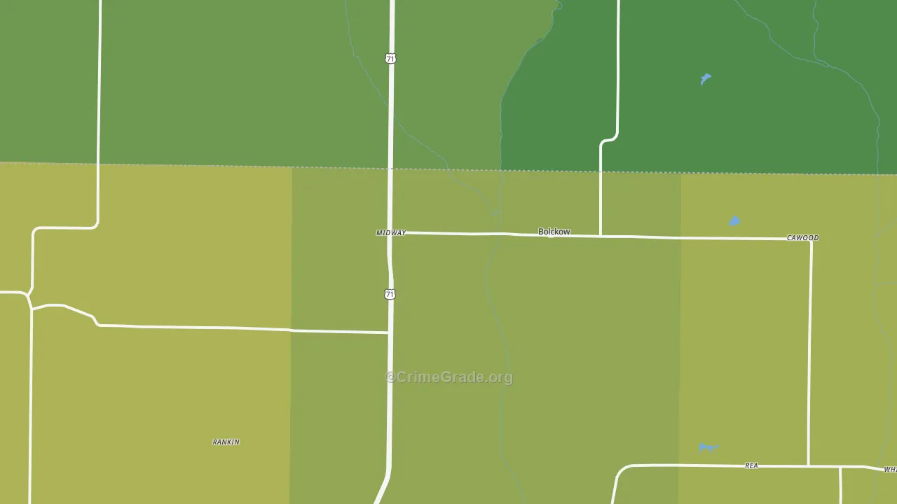 Bolckow, MO Map of Vandalism Rates