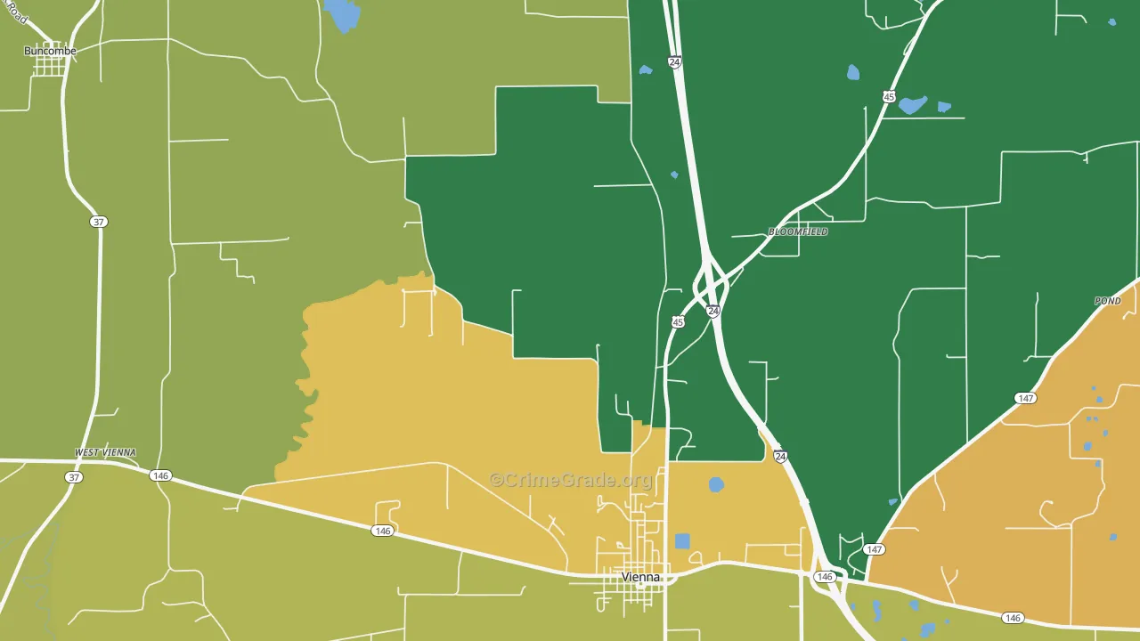 Boles, IL Map of Vandalism Rates