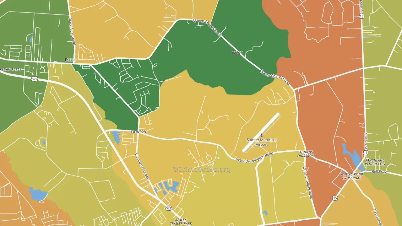 Bon Air Terrace, SC Map of Vandalism Rates