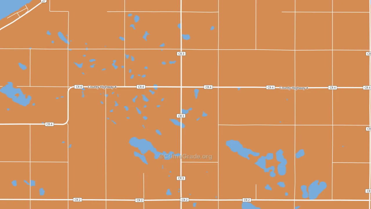 Bonanza Grove, MN Map of Vandalism Rates
