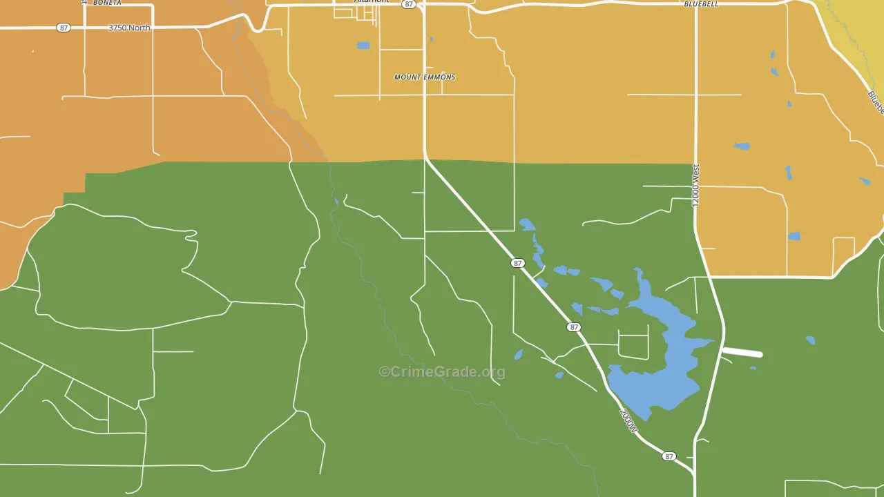 Boneta, UT Map of Vandalism Rates