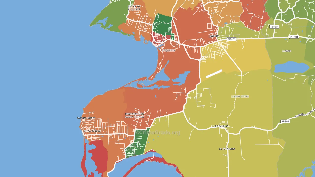 Boqueron, PR Map of Vandalism Rates