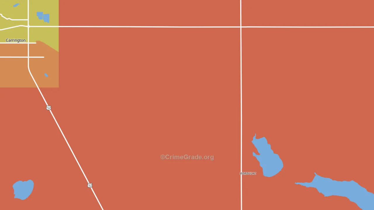 Bordulac, ND Map of Vandalism Rates