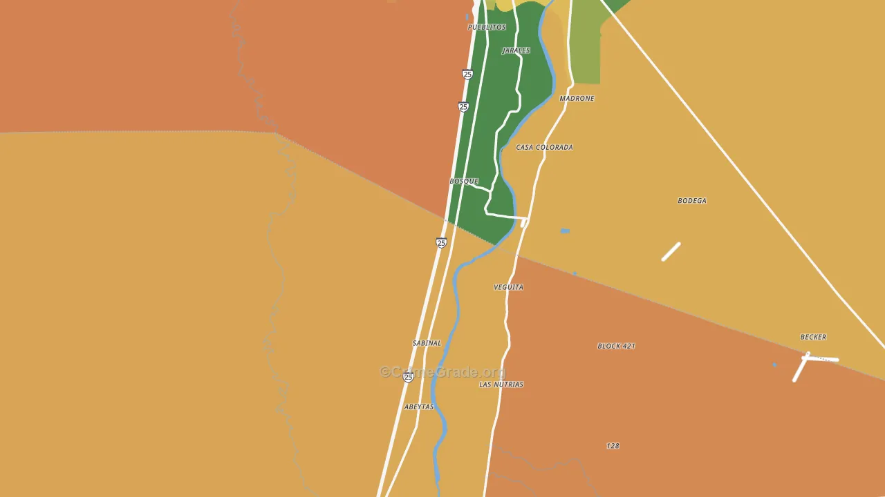 Bosque, NM Map of Vandalism Rates