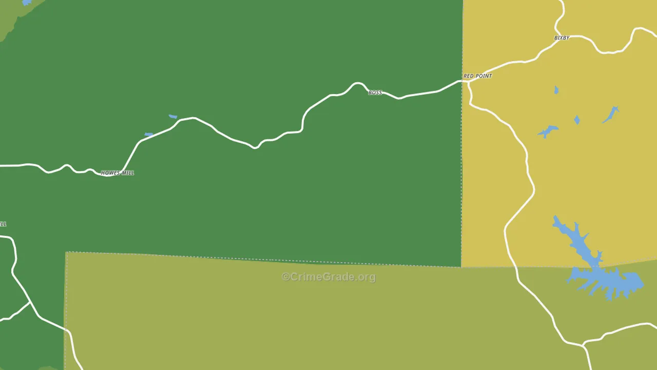 Boss, MO Map of Vandalism Rates